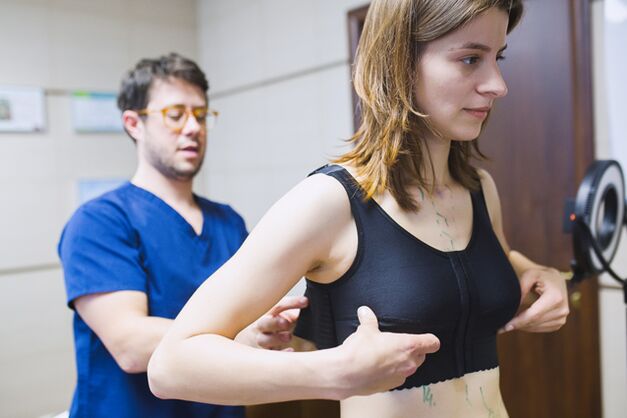 Kompresinių drabužių dėvėjimas po krūtų padidinimo hialurono rūgštimi